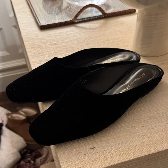 Alex Mill Black Velvet Mules - Picture 3 of 3